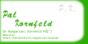 pal kornfeld business card